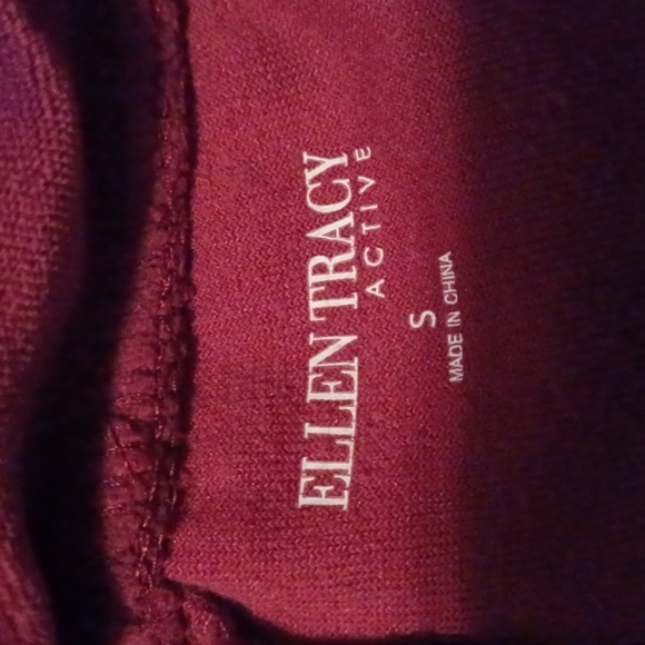 🌺Ellen Tracy Burgundy Activewear Top And Pants - Picture 6 of 16